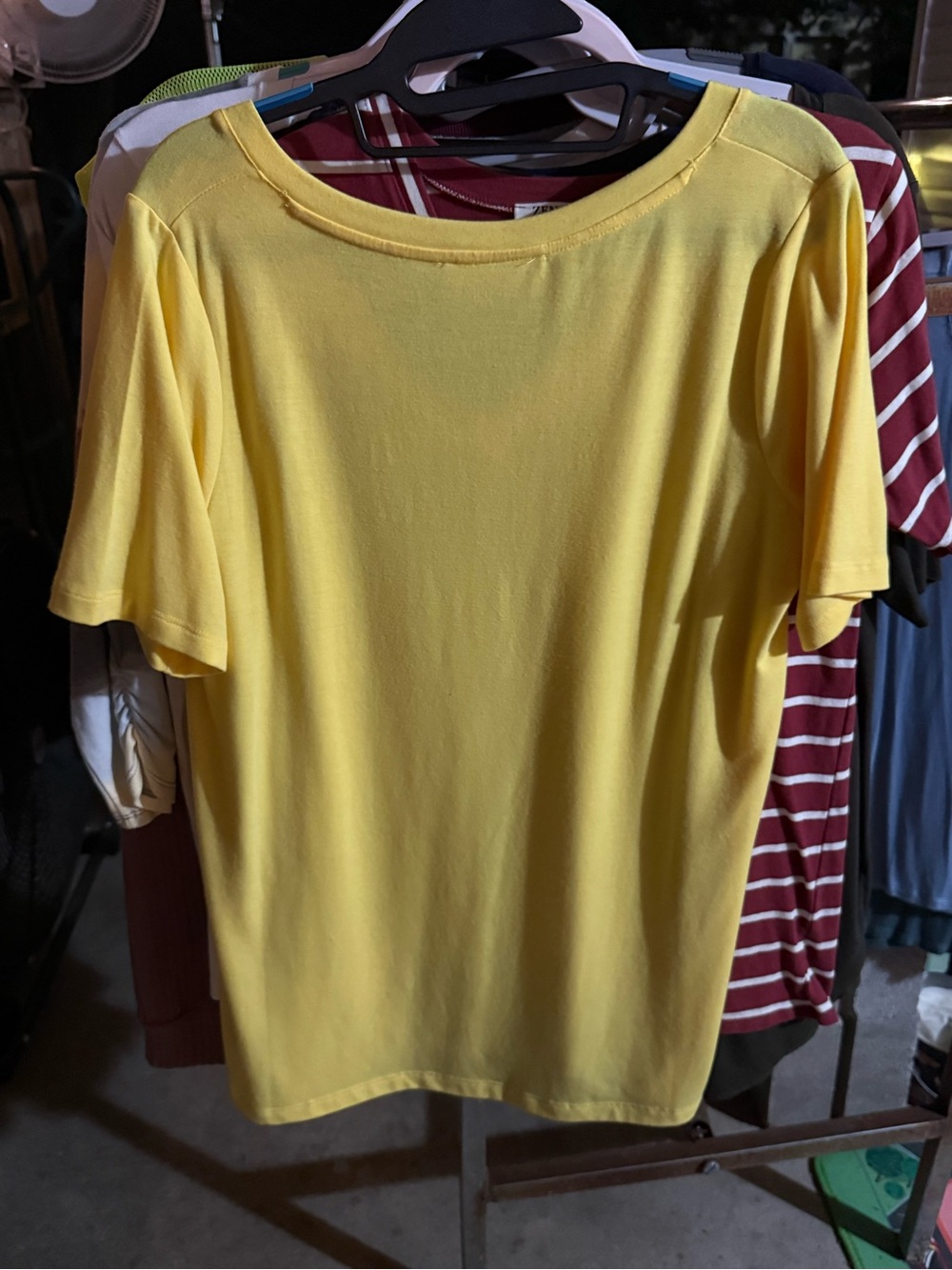 Zenana Outfitters Yellow V-Neck Short Sleeve Tee - Picture 2 of 3
